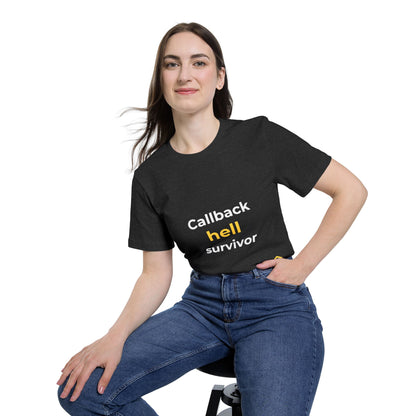 Callback Hell Survivor | Funny Coding T-Shirt for Developers | Usha Creations