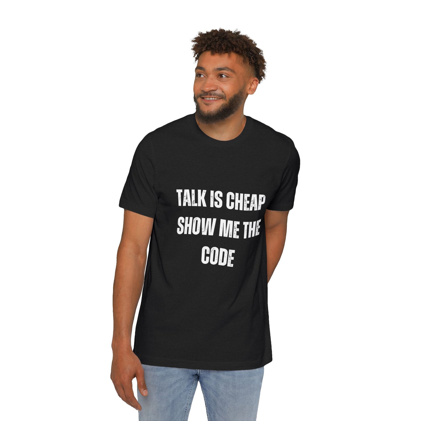 Talk is Cheap. Show Me the Code | Funny Developer T-Shirt | Usha Creations