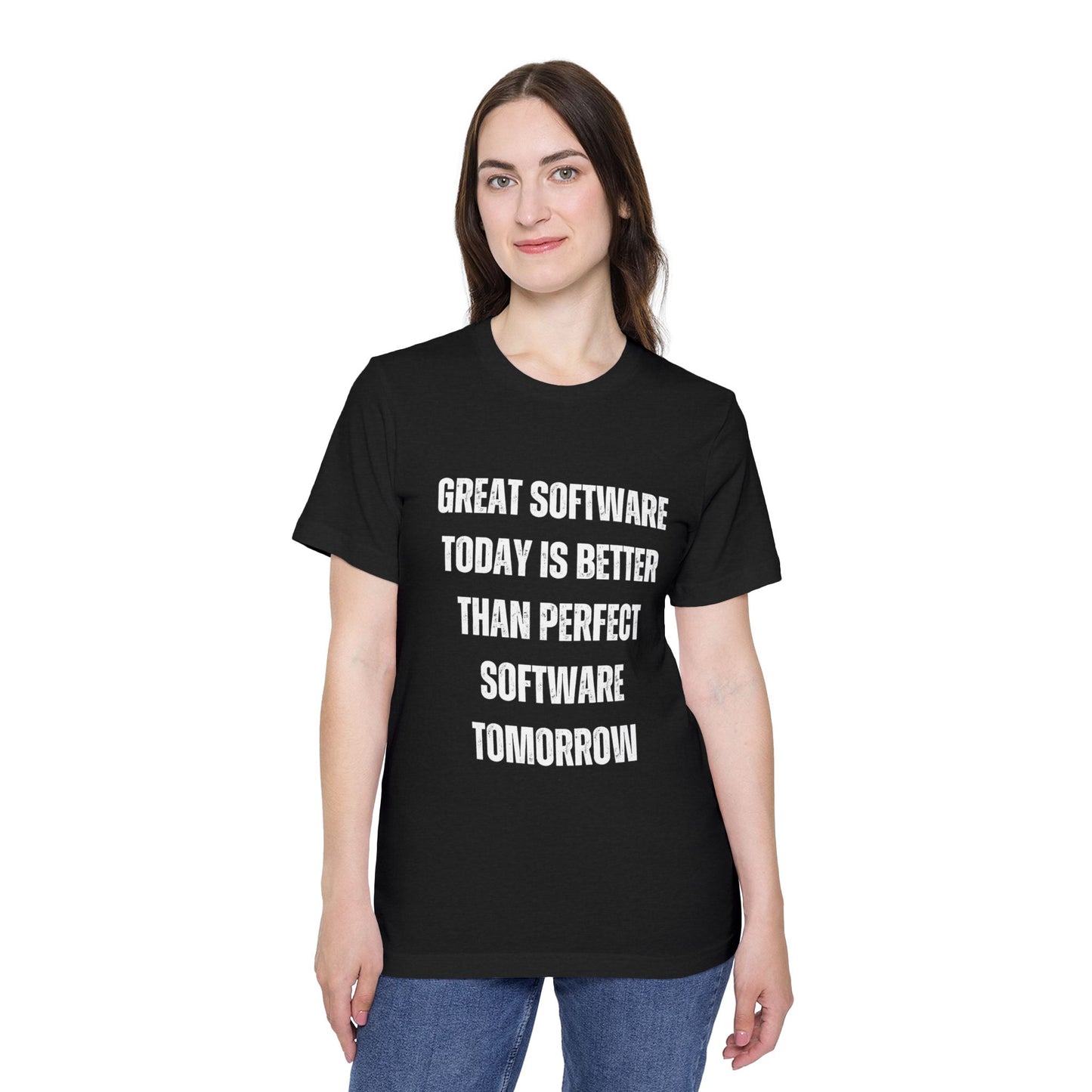 Great Software Today Is Better Than Perfect Software Tomorrow | Developer T-Shirt | Inspirational Programmer Tee | Usha Creations