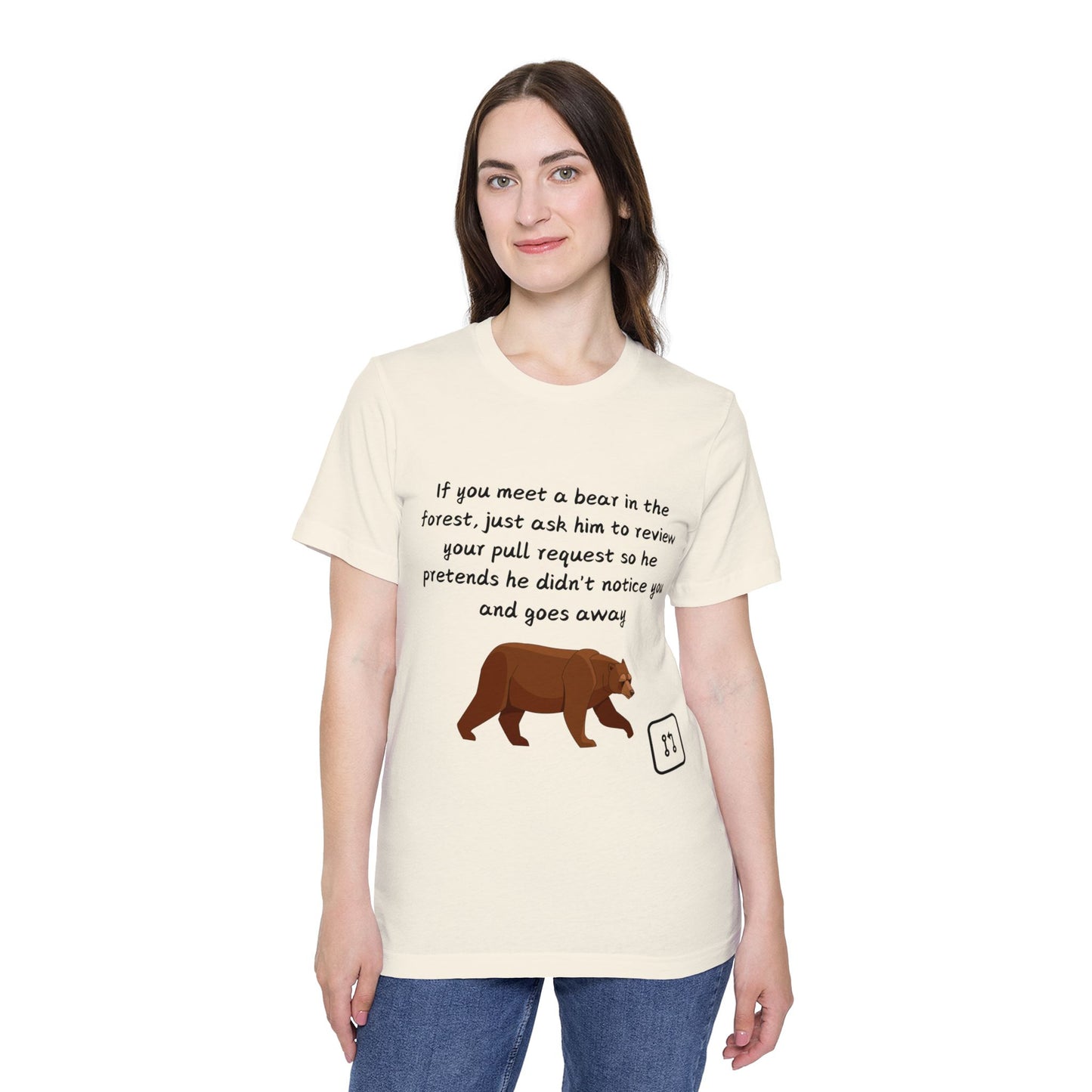 Bear Pull Request Review Developer Humor T Shirt | Coding Wildlife Meme Tees | Usha Creations