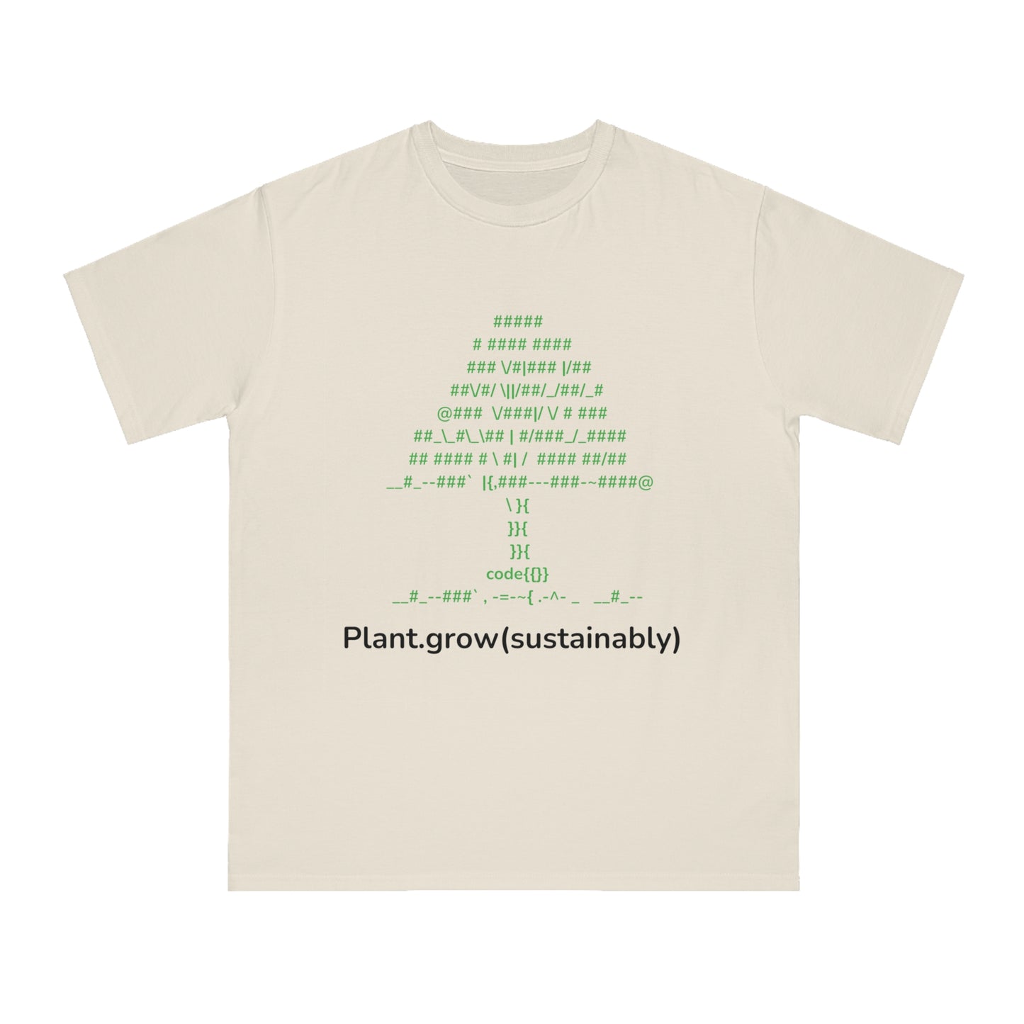 ASCII Tree Eco Code Tee | Plant.grow(sustainably) Shirt | Usha Creations