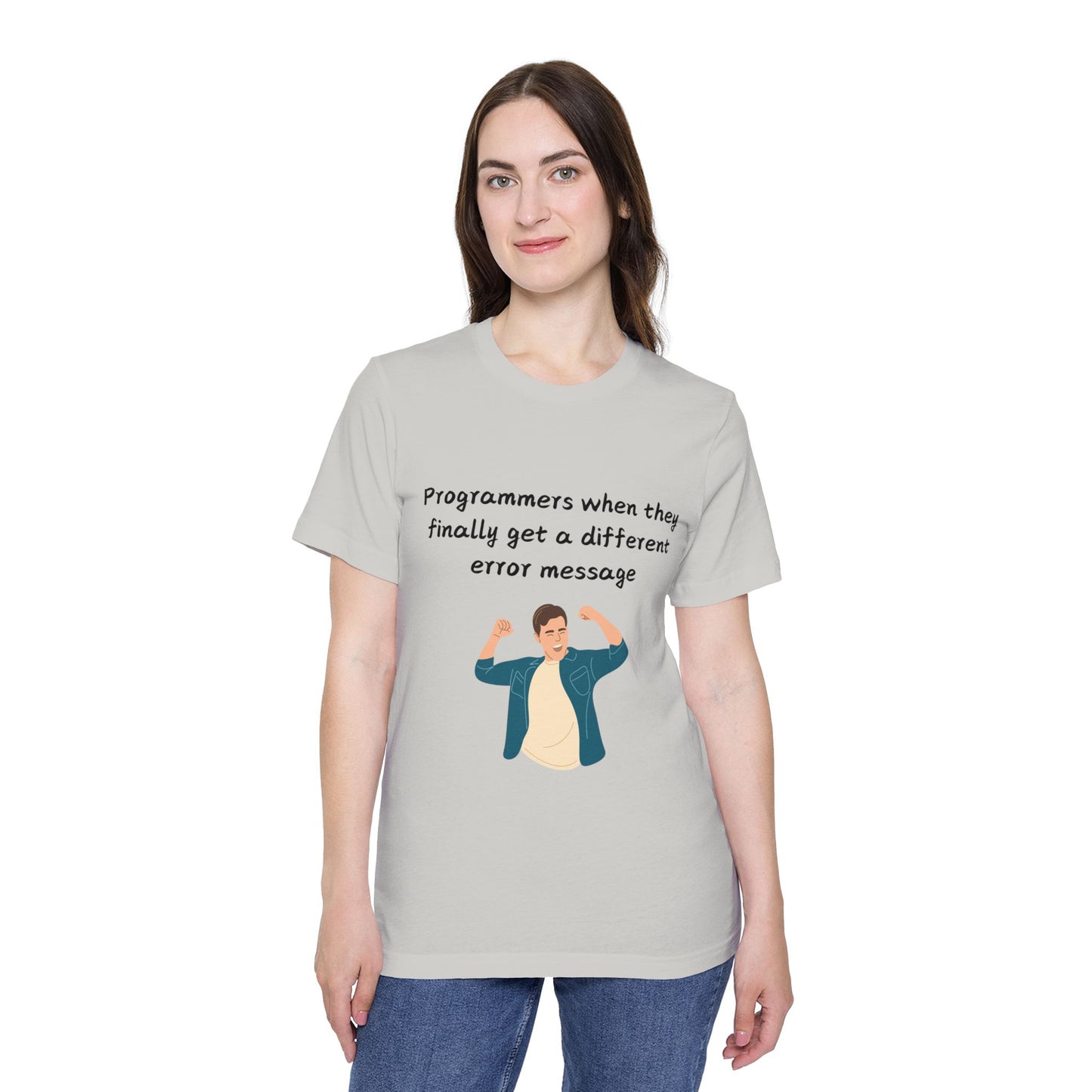 Programmer New Error Celebration Humor T Shirt | Debugging Victory Meme Tees | Usha Creations