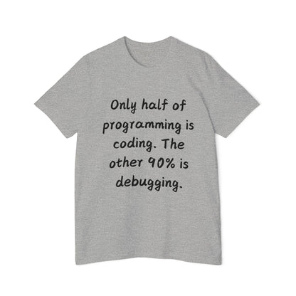 Coding vs Debugging Ratio Programmer Humor T Shirt | Developer Life Meme Tees | Usha Creations