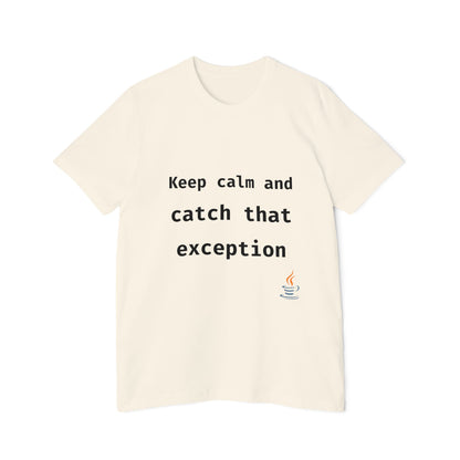 Keep Calm and Catch That Exception | Java Programming T-Shirt | Funny Developer Shirt | Usha Creations