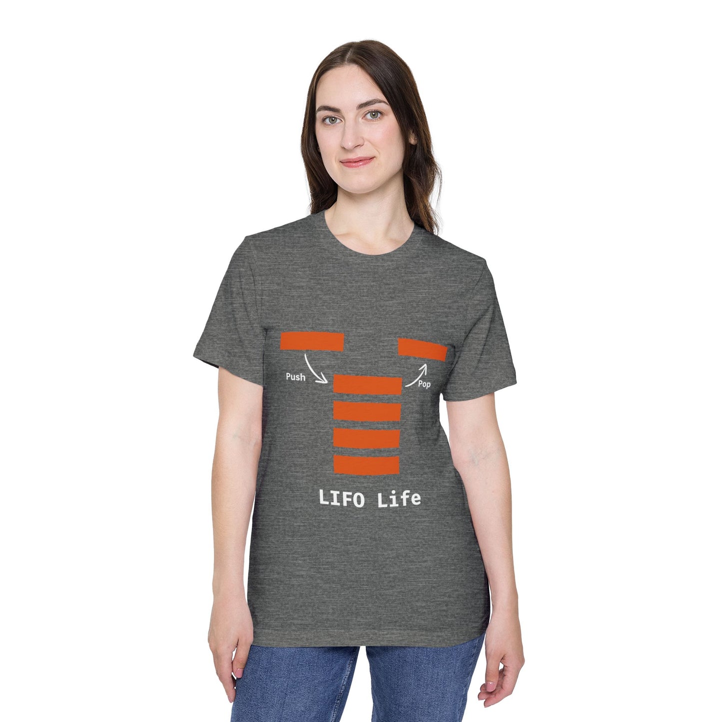 LIFO Life | Stack Data Structure T-Shirt | DSA Apparel | Interview Series | Usha Creations