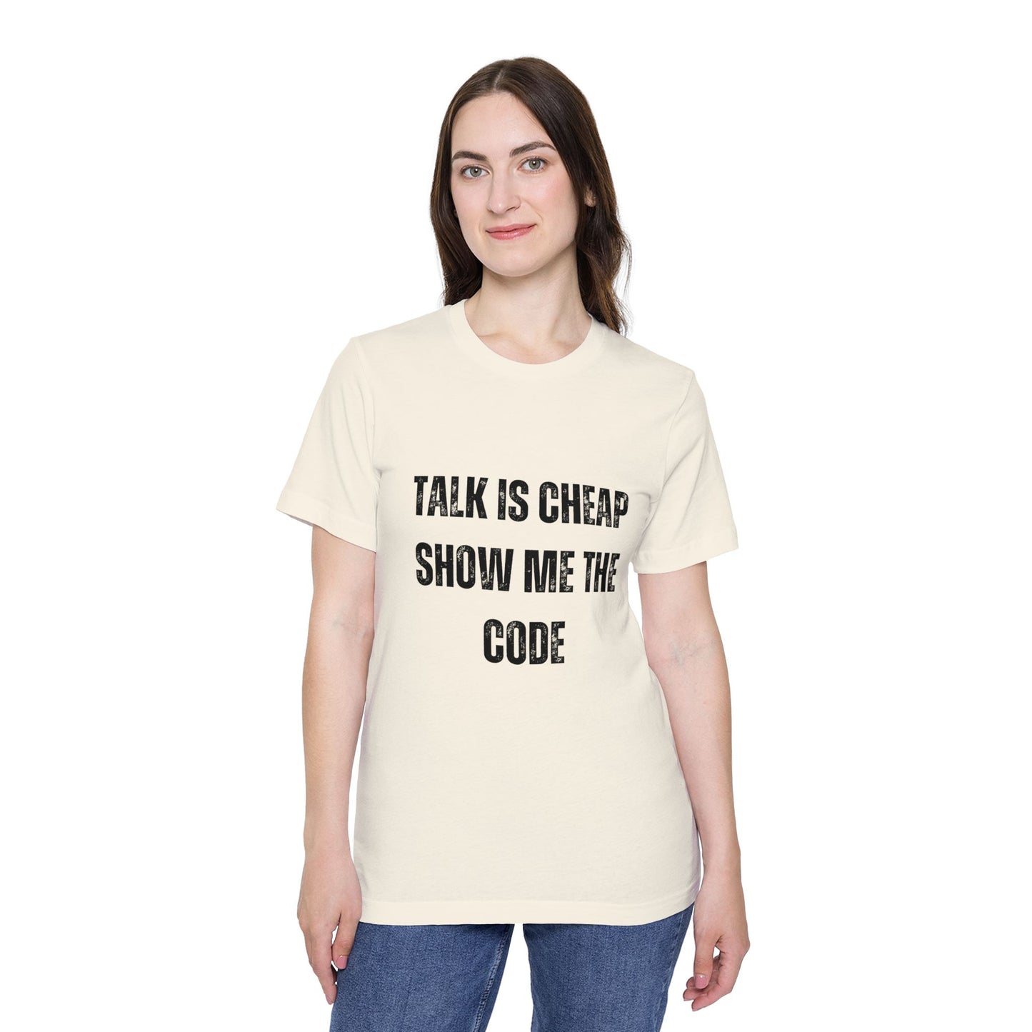 Talk is Cheap. Show Me the Code | Funny Developer T-Shirt | Usha Creations