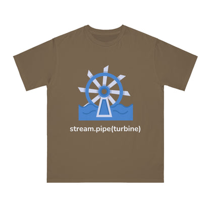 stream.pipe(turbine) Tee | Hydro Energy Coder Shirt | Usha Creations