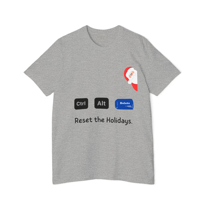 Ctrl Alt Delete Christmas T-Shirt | Funny IT Support Holiday Gift 2024 | Tech Support Secret Santa Present  | Usha Creations