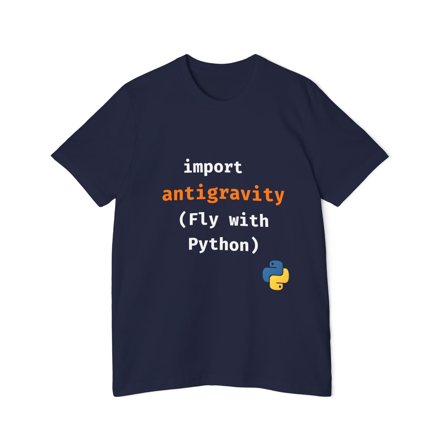 import antigravity (Fly with Python) | Funny Python Developer T-Shirt | Usha Creations