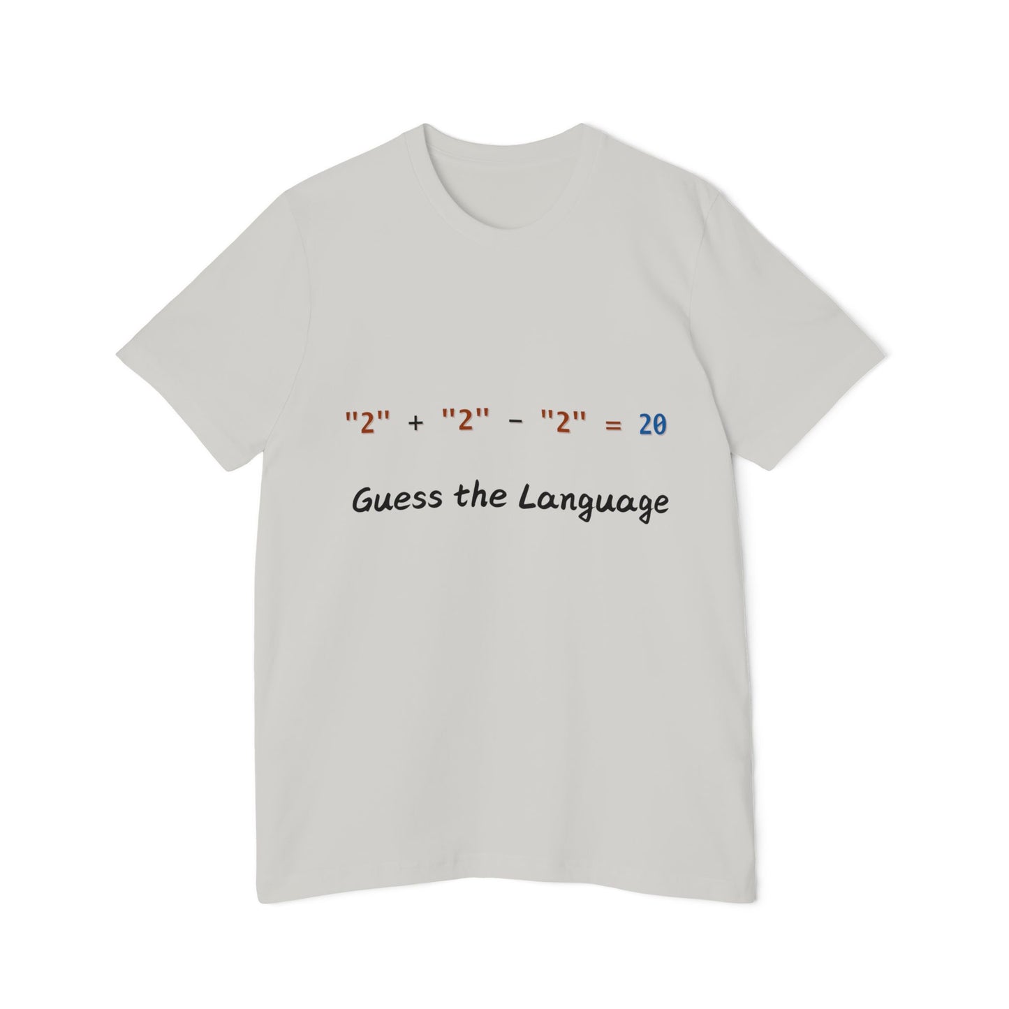 JavaScript 20 Quirk Coding Riddle T Shirt | Web Dev Meme Tees | Usha Creations