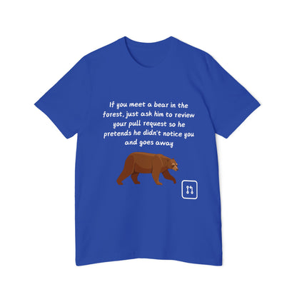 Bear Pull Request Review Developer Humor T Shirt | Coding Wildlife Meme Tees | Usha Creations