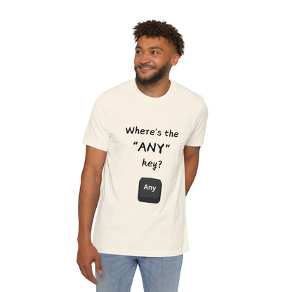 Any Key Confusion Tech Support Humor T Shirt | IT Helpdesk Meme Tees | Usha Creations