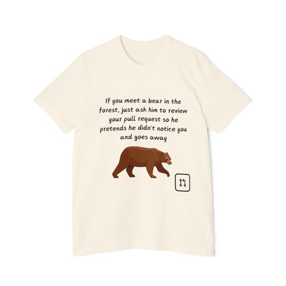 Bear Pull Request Review Developer Humor T Shirt | Coding Wildlife Meme Tees | Usha Creations