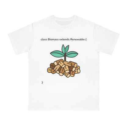 Biomass extends Renewable Tee | Green Code Energy Shirt | Usha Creations