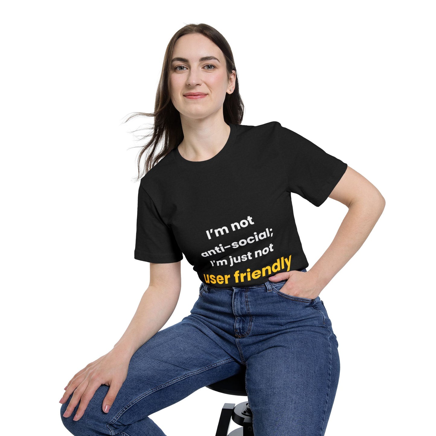 I’m Not Anti-Social; I’m Just Not User Friendly | Funny Tech T-Shirt for Developers | Usha Creations