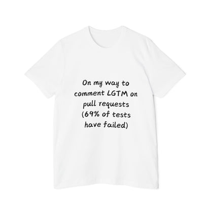 LGTM Failed Tests Code Review Humor T Shirt | Developer Meme Tees | Usha Creations