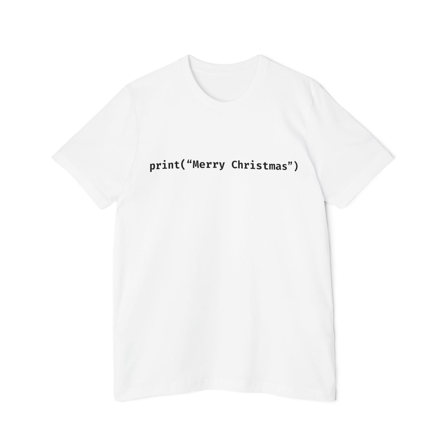 Print Merry Christmas Python T-Shirt | Funny Programmer Holiday Gift 2024 | Coding Christmas Present | Usha Creations