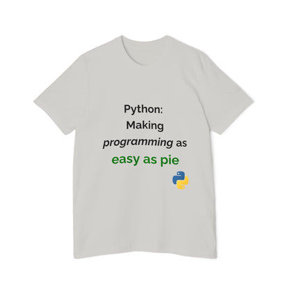 Python: Making Programming as Easy as Pie | Funny Python Developer T-Shirt | Usha Creations