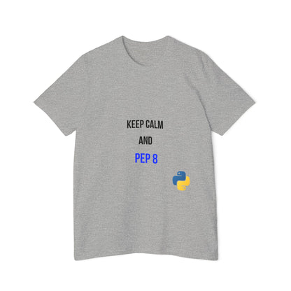 Keep Calm and PEP 8 | Funny Python Programming T-Shirt | Usha Creations