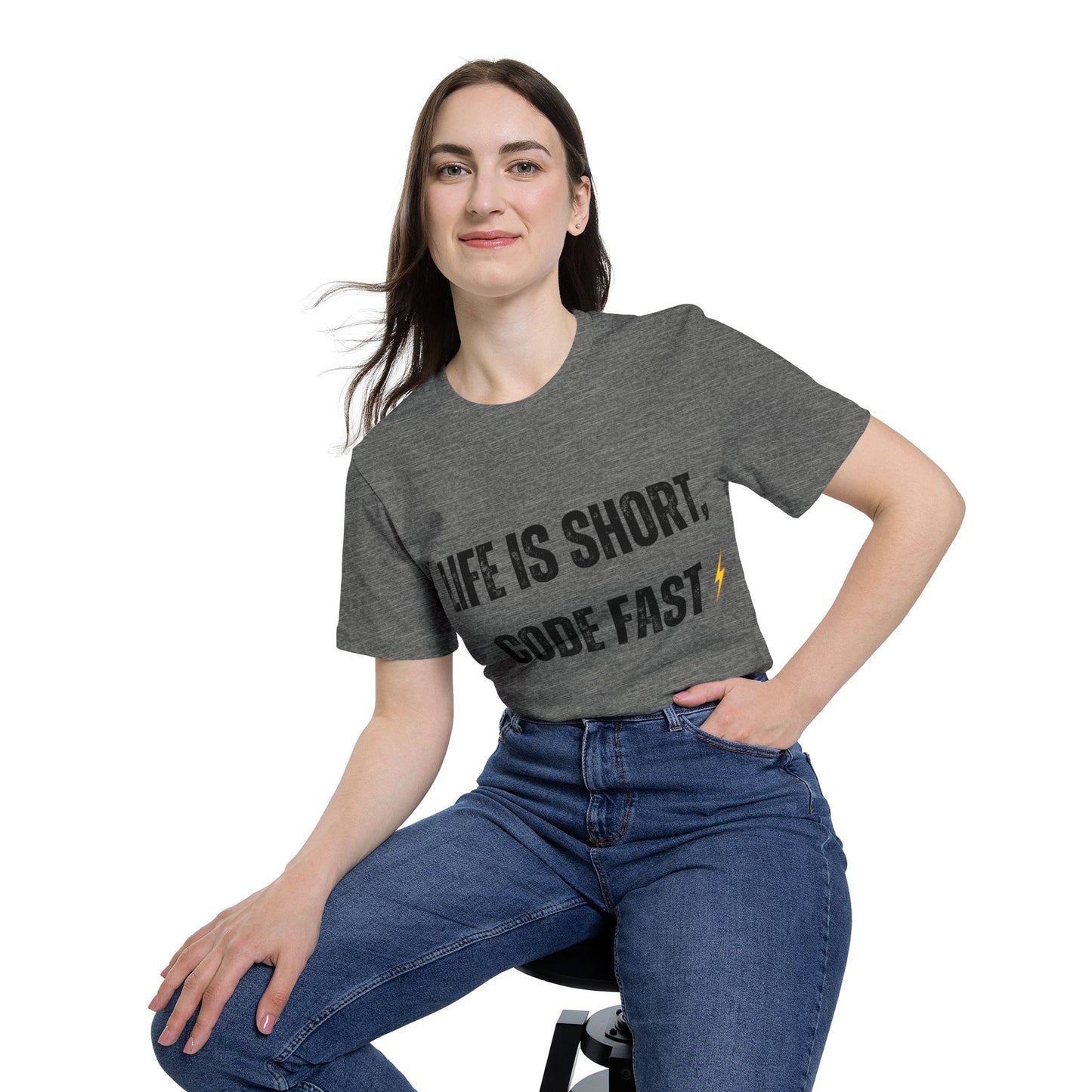 Life is Short, Code Fast T-Shirt - Motivational Programmer Tee