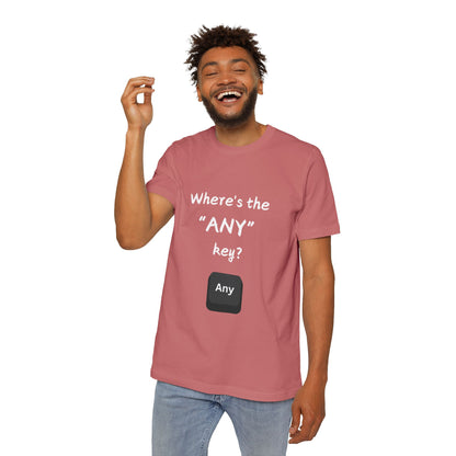 Any Key Confusion Tech Support Humor T Shirt | IT Helpdesk Meme Tees | Usha Creations