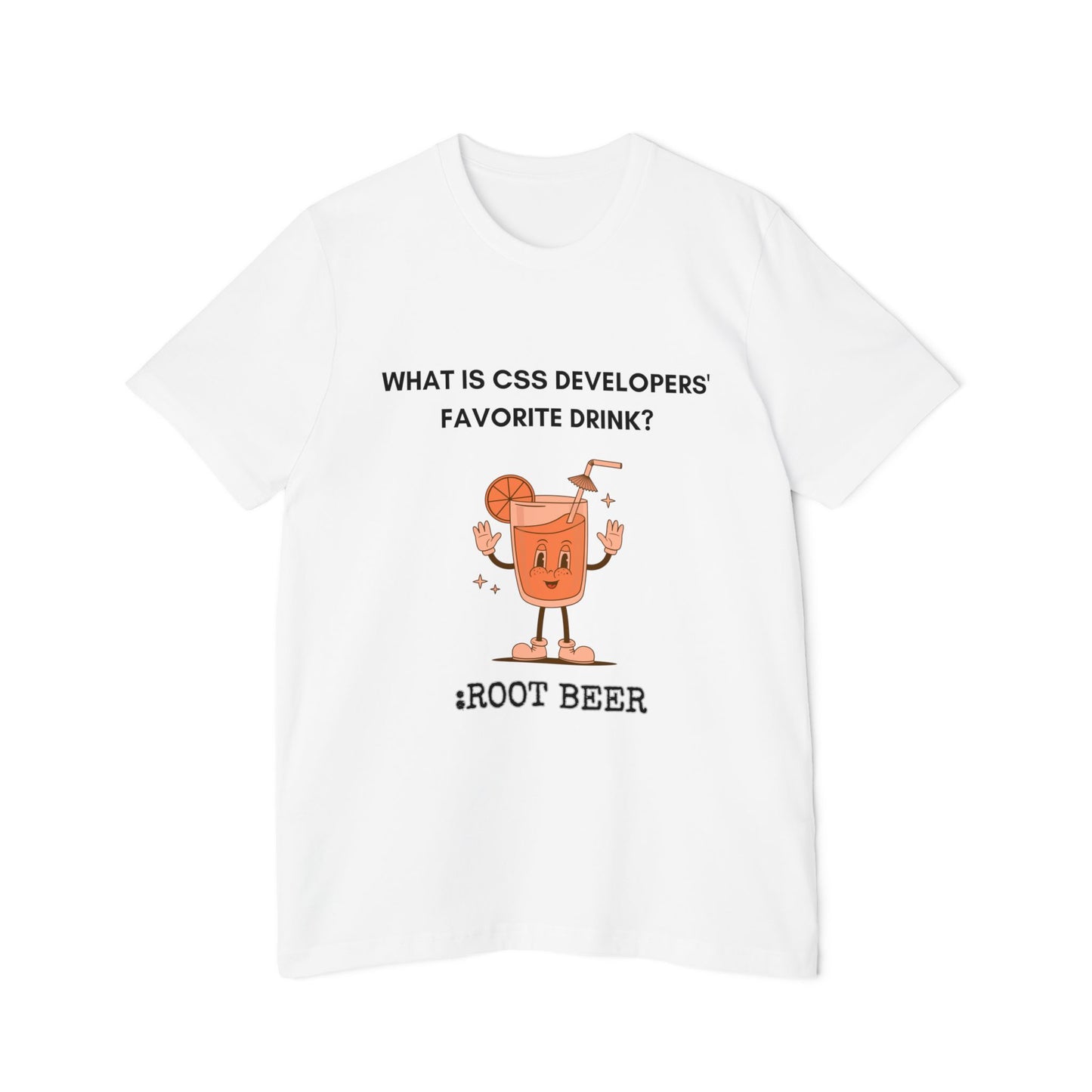 CSS Root Beer Web Developer Humor T Shirt | Front End Meme Tees | Usha Creations