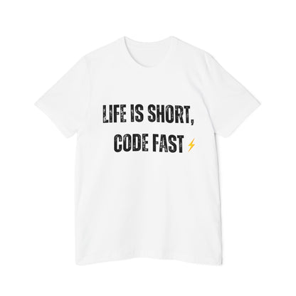 Life is Short, Code Fast T-Shirt - Motivational Programmer Tee