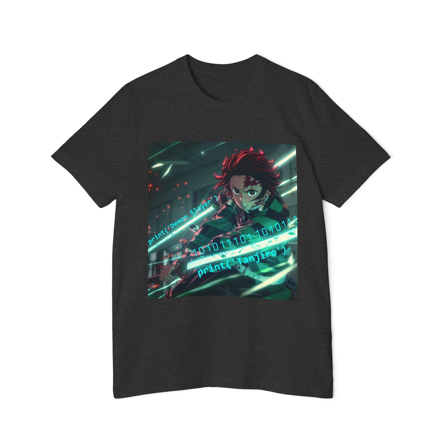 Tanjiro’s Cyber Sword Tee – Digital Demon Slayer Edition