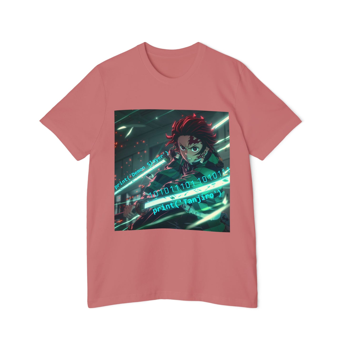 Tanjiro’s Cyber Sword Tee – Digital Demon Slayer Edition