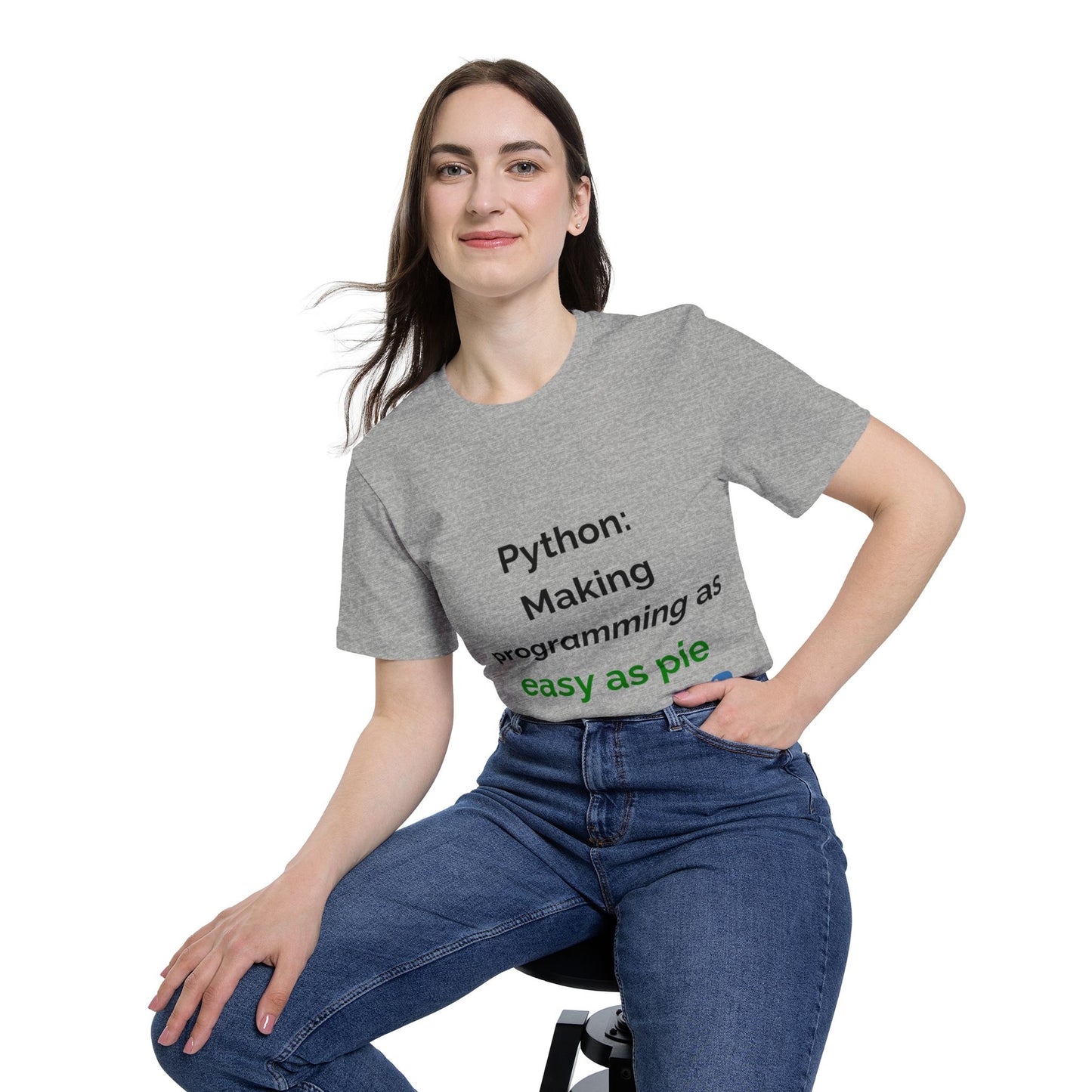 Python: Making Programming as Easy as Pie | Funny Python Developer T-Shirt | Usha Creations