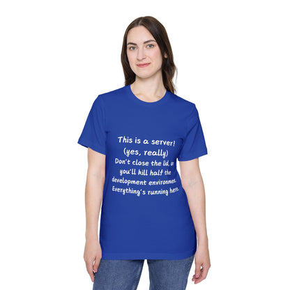 Laptop Server Dev Environment Humor T Shirt | Tech Setup Meme Tees | Usha Creations