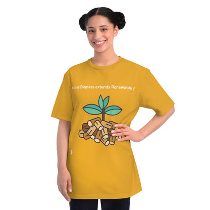 Biomass extends Renewable Tee | Green Code Energy Shirt | Usha Creations