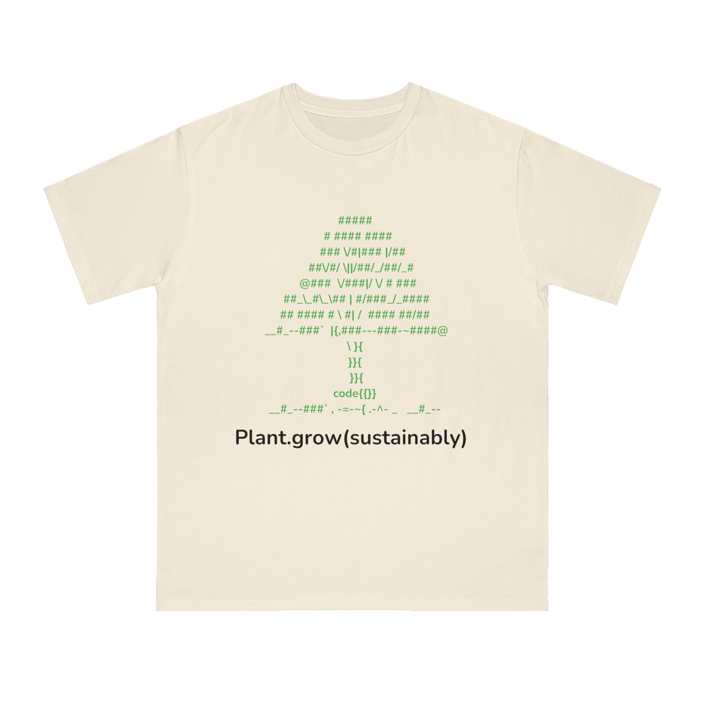 ASCII Tree Eco Code Tee | Plant.grow(sustainably) Shirt | Usha Creations