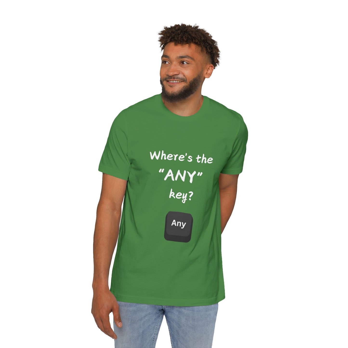 Any Key Confusion Tech Support Humor T Shirt | IT Helpdesk Meme Tees | Usha Creations