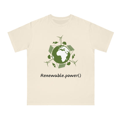 Renewable.power() Green Tech Tee | Eco Energy Coder Shirt | Usha Creations