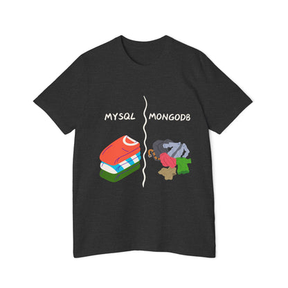 MySQL vs MongoDB Database Humor Tech T Shirt | Developer Meme Tees | Usha Creations