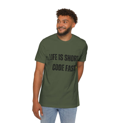 Life is Short, Code Fast T-Shirt - Motivational Programmer Tee