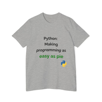 Python: Making Programming as Easy as Pie | Funny Python Developer T-Shirt | Usha Creations