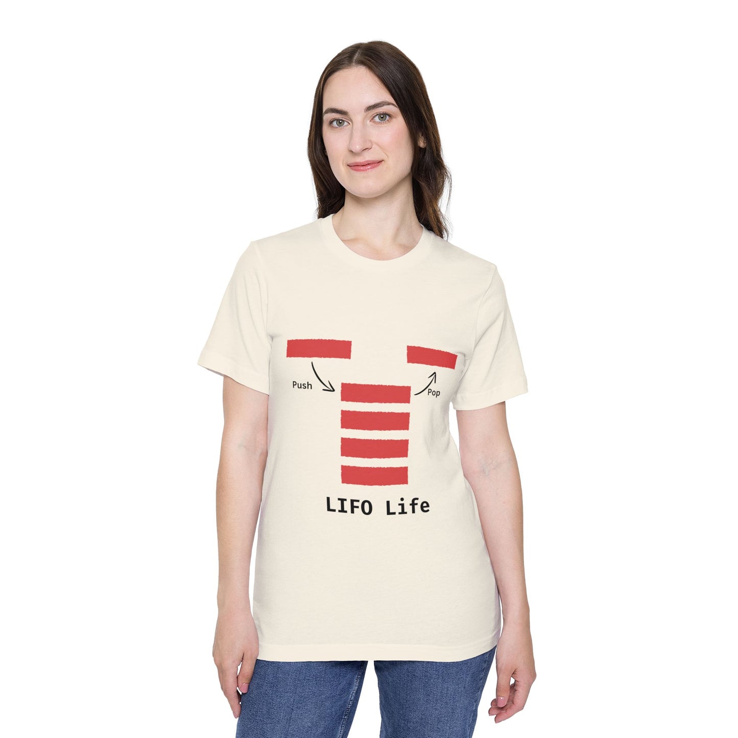 LIFO Life | Stack Data Structure T-Shirt | DSA Apparel | Interview Series | Usha Creations