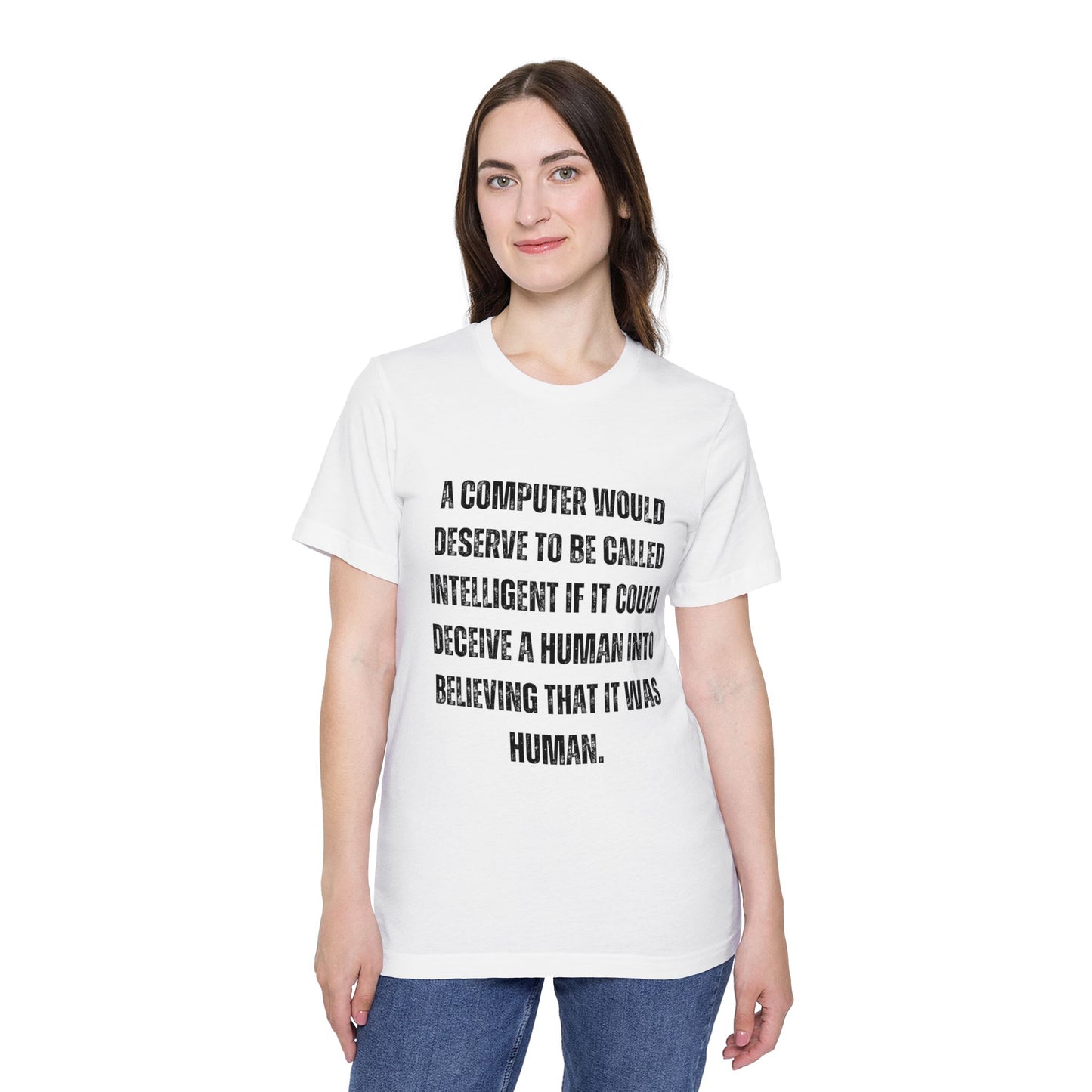 A Computer Would Deserve to Be Called Intelligent | AI Quote T-Shirt | Tech Enthusiast Tee | Usha Creations