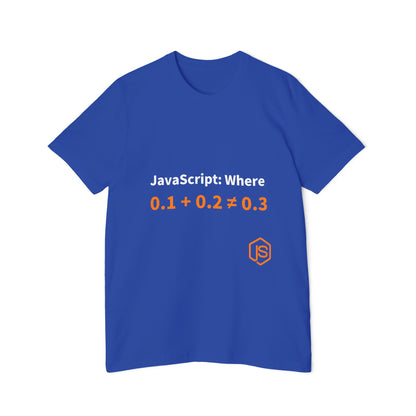 JavaScript: Where 0.1 + 0.2 ≠ 0.3 | Funny Coding T-Shirt for Developers | Usha Creations