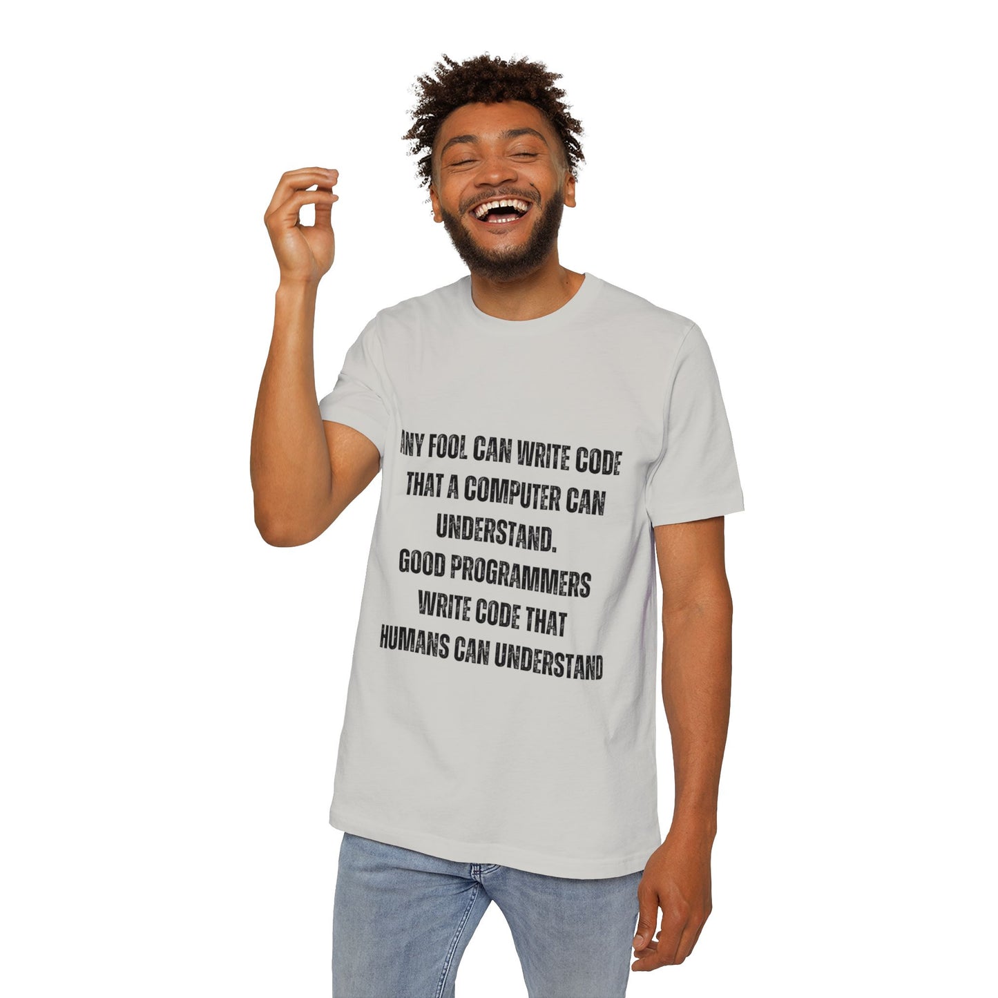 Any Fool Can Write Code That a Computer Can Understand | Inspirational Programmer T-Shirt | Coding Quote Tee | Usha Creations