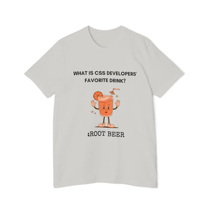 CSS Root Beer Web Developer Humor T Shirt | Front End Meme Tees | Usha Creations