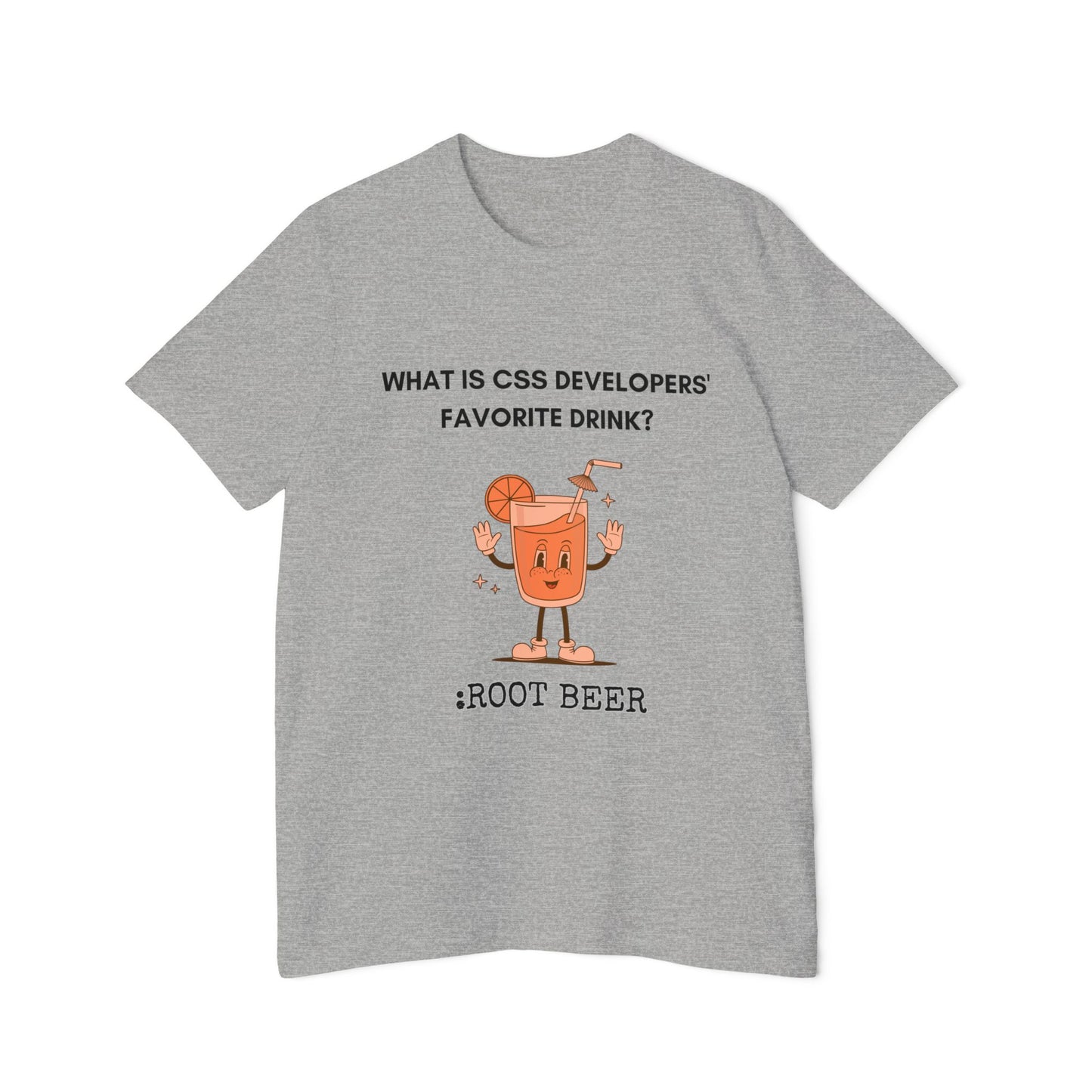 CSS Root Beer Web Developer Humor T Shirt | Front End Meme Tees | Usha Creations