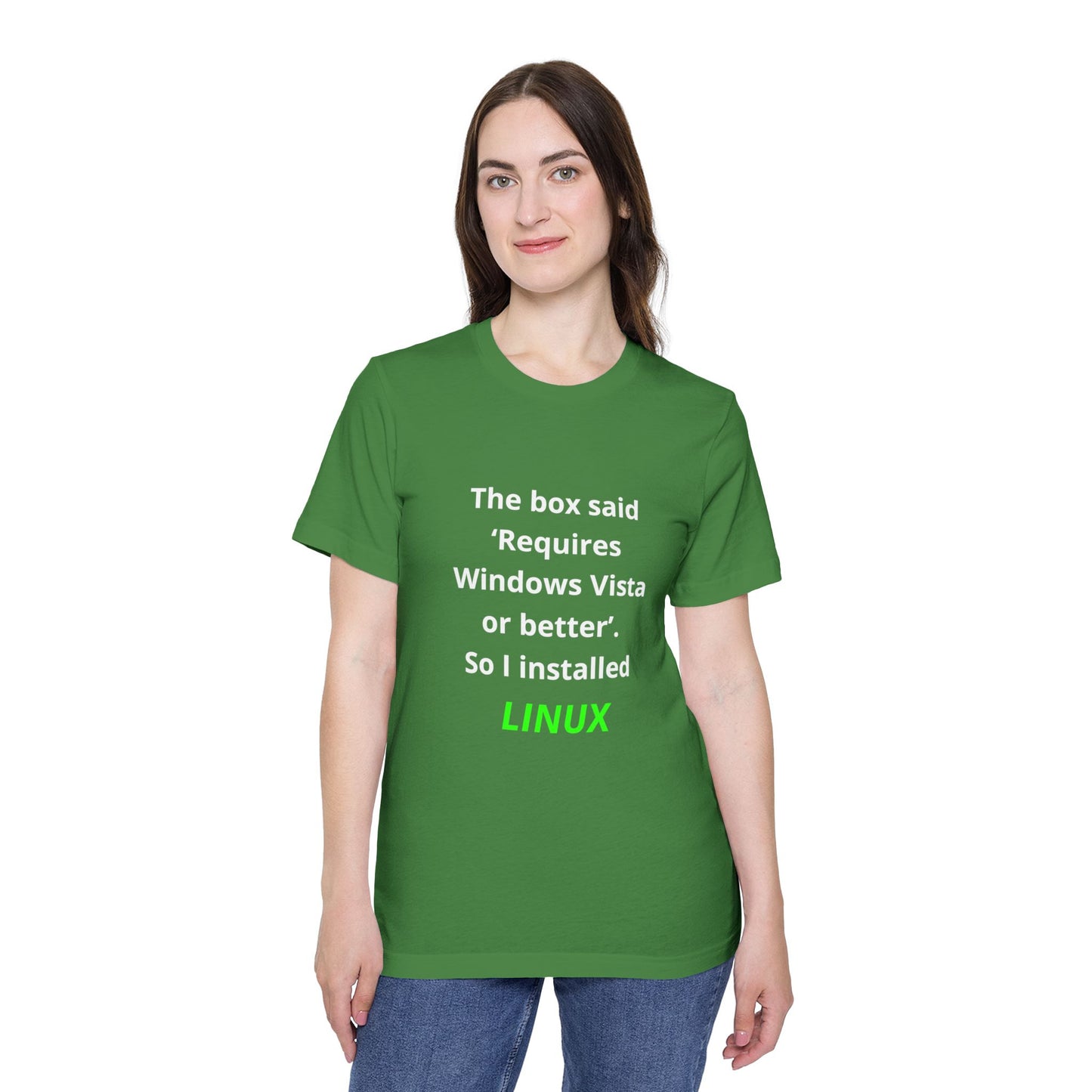 The Box Said ‘Requires Windows Vista or Better’. So I Installed LINUX | Funny Tech T-Shirt for Developers | Usha Creations