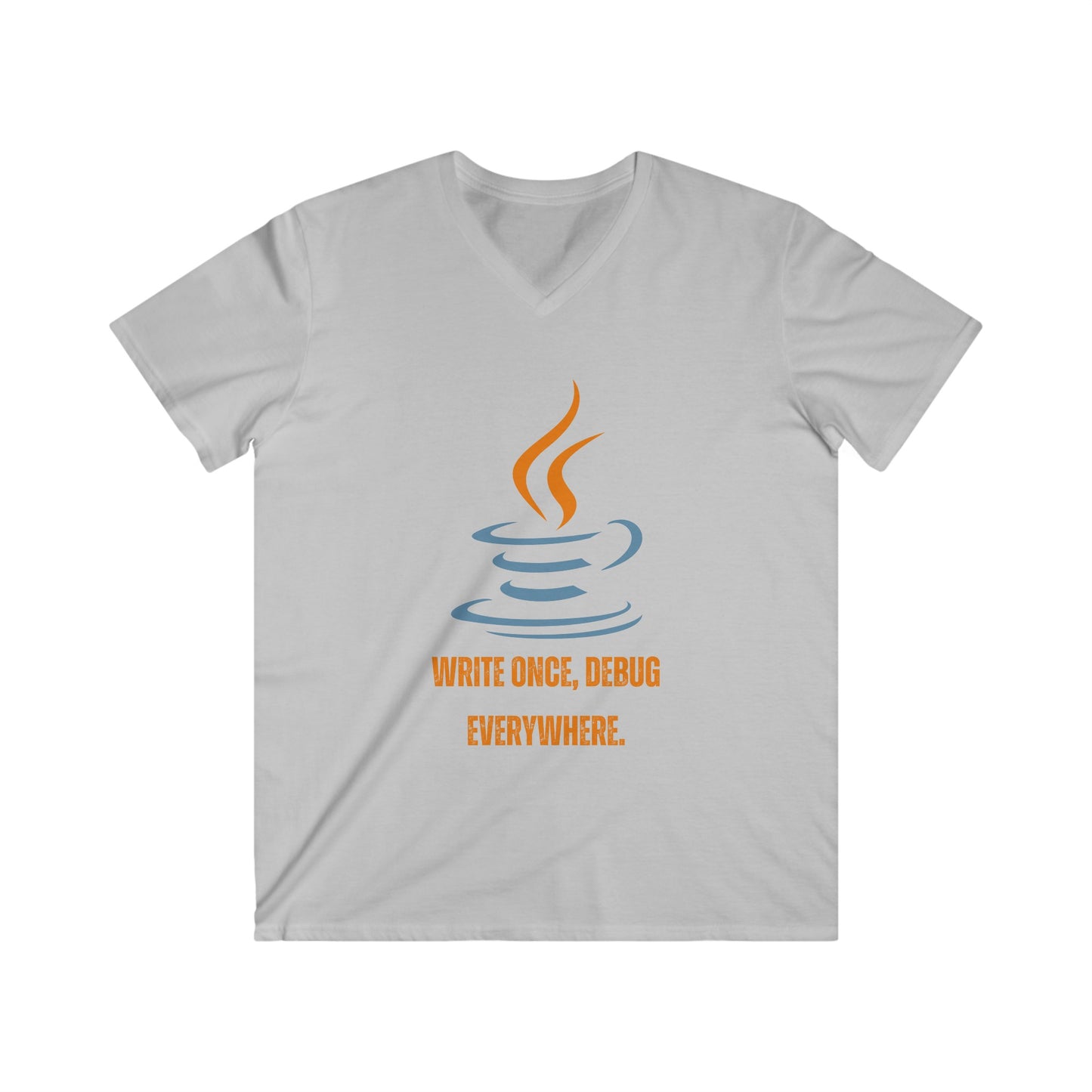 Men's Fitted V-Neck Short Sleeve Java DeveloperTee