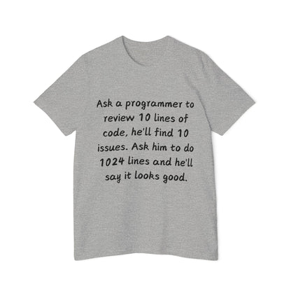 Code Review Irony Programmer Humor T Shirt | Developer Meme Tees | Usha Creations