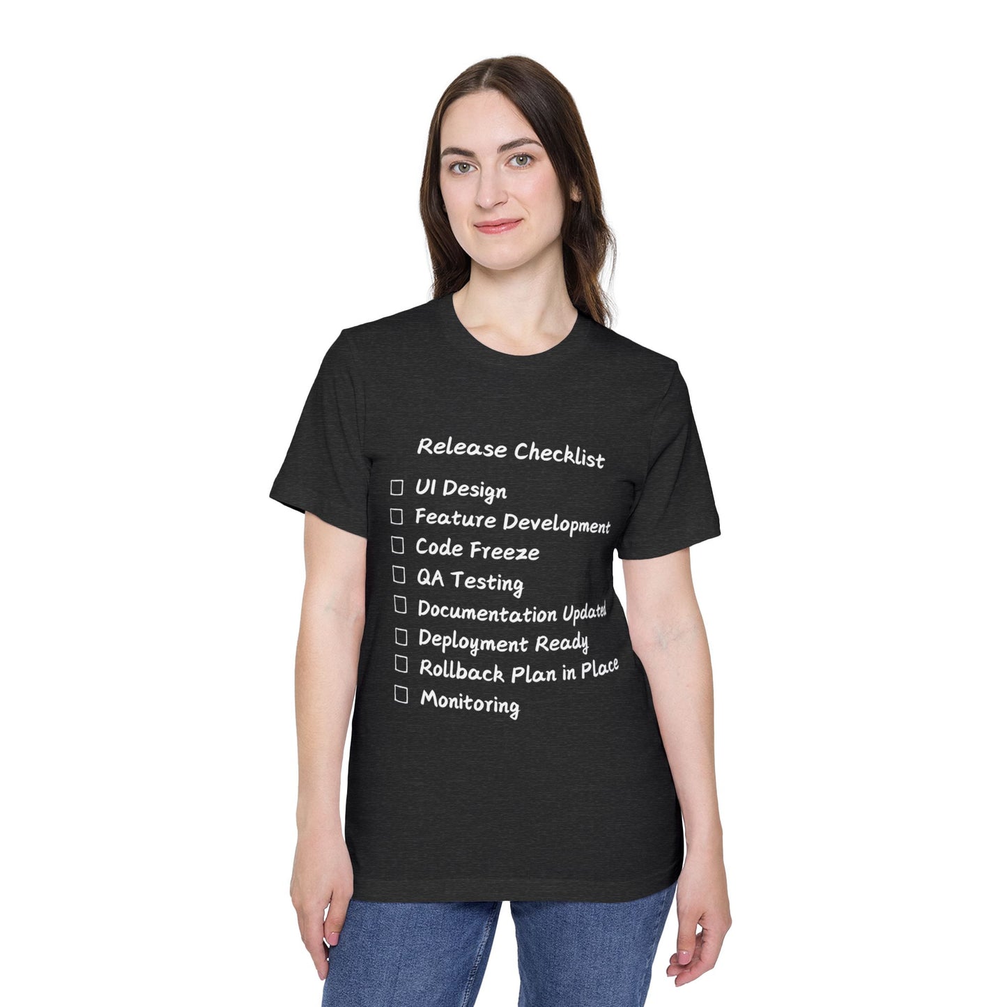 Software Release Checklist Dev Humor T Shirt | SDLC Meme Tees | Usha Creations