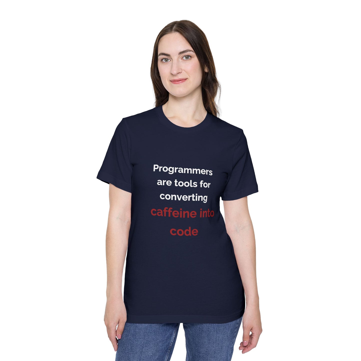 Programmers Are Tools for Converting Caffeine into Code | Funny Tech T-Shirt for Developers | Usha Creations