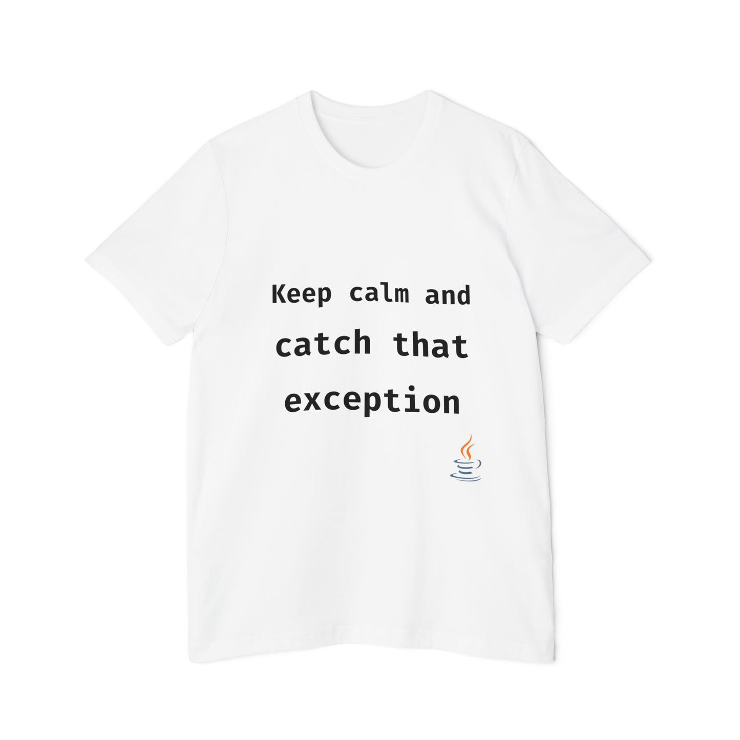 Keep Calm and Catch That Exception | Java Programming T-Shirt | Funny Developer Shirt | Usha Creations